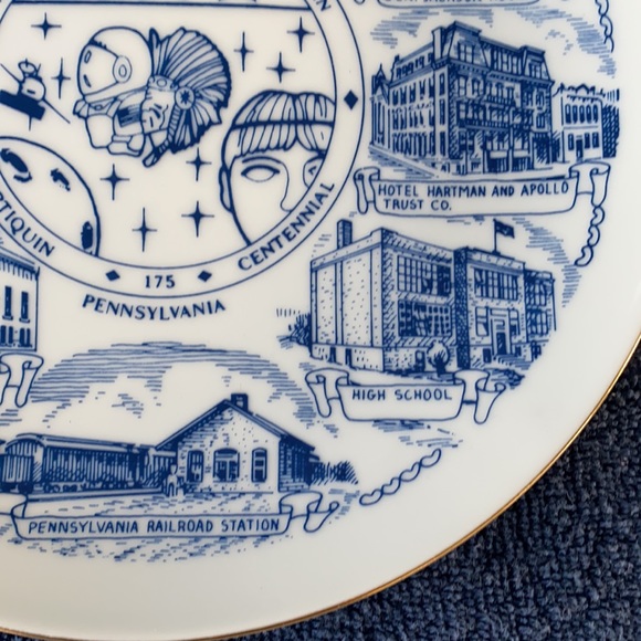 Apollo PA Septiquin Centennial Plate 1991 Vintage - Picture 6 of 8